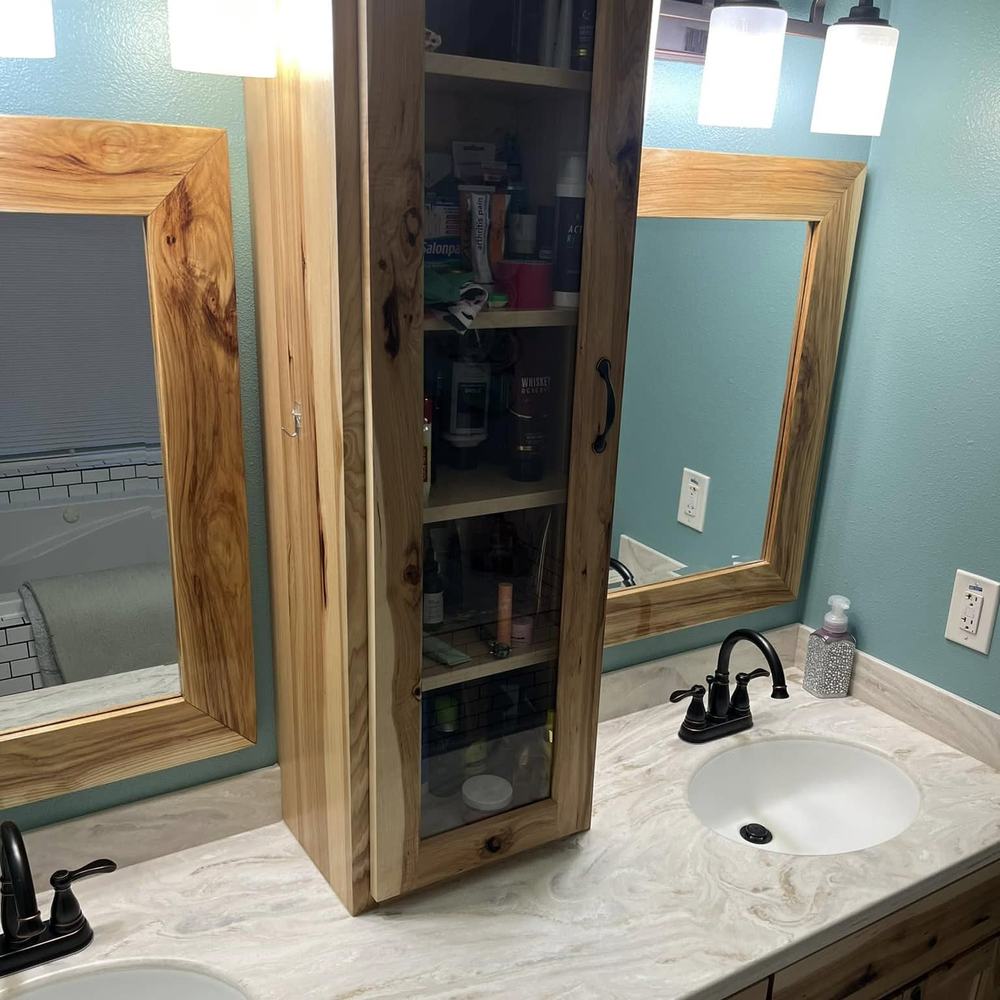 Built in cabinetry run with finished face frames